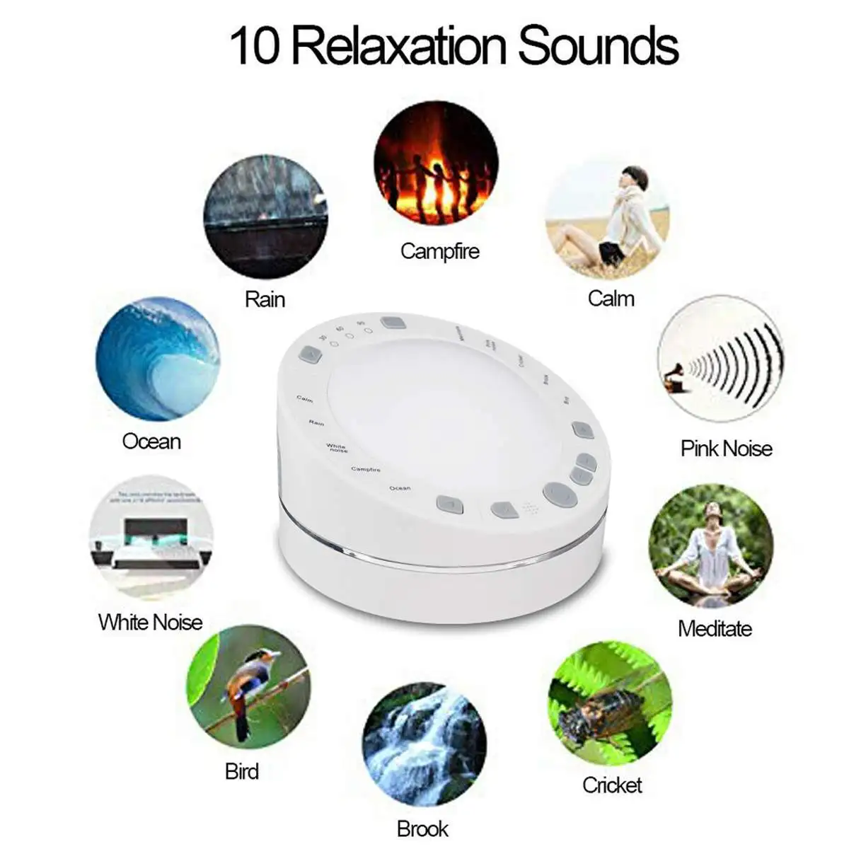White Noise Machine Sleep Sound Therapy Sound Machine Night Light USB Battery Powered For Sleeping Relaxation Sleep Instrument
White Noise Machine Sleep Sound Therapy Sound Machine Night Light USB Battery Powered For Sleeping Relaxation Sleep Instrument