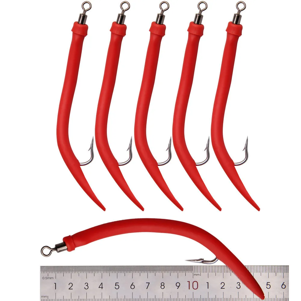 9Pcs Red Silica gel EEL Hook Holographic Tubed Stainless steel EEL Fishing lure Hooks With Rolling Fishing Swivel tackle tools
9Pcs Red Silica gel EEL Hook Holographic Tubed Stainless steel EEL Fishing lure Hooks With Rolling Fishing Swivel tackle tools