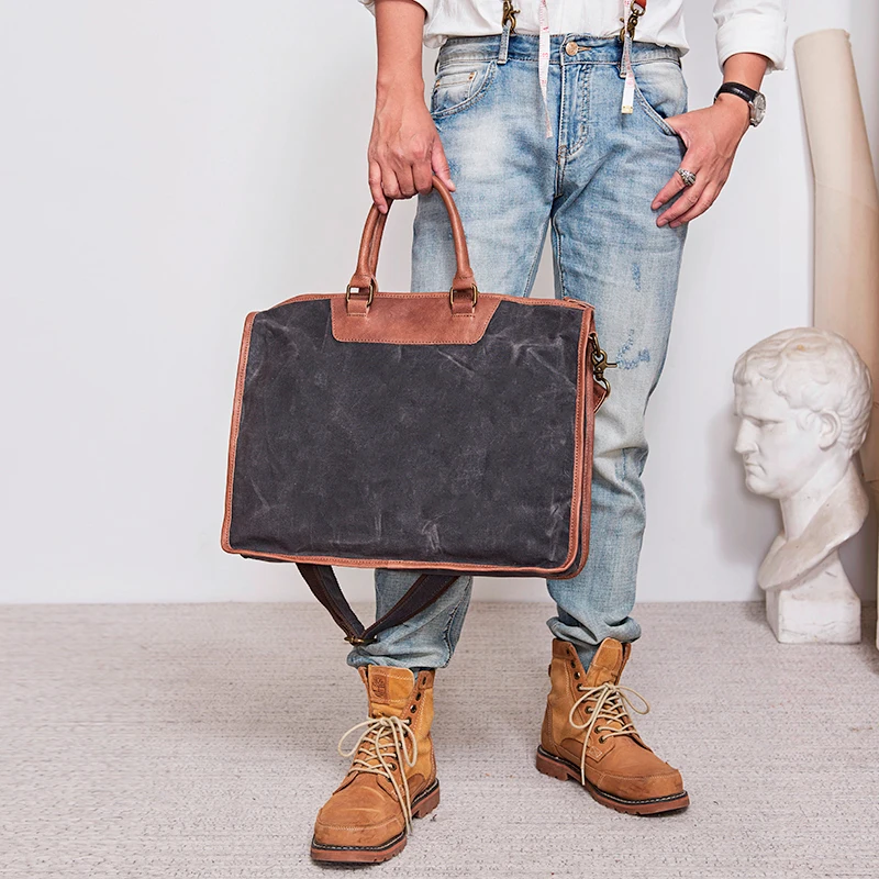 Male Messenger Bags Waterproof Canvas Portable Laptop Briefcase Bag Men's Travel Shoulder Vintage 14 Inch Handbag For Macbook
Male Messenger Bags Waterproof Canvas Portable Laptop Briefcase Bag Men's Travel Shoulder Vintage 14 Inch Handbag For Macbook
