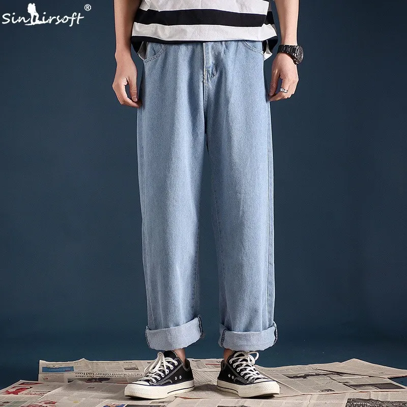 SINAIRSOFT Men's Loose Wide Leg Skateboard Jeans Straight High Street Hip Hop Casual Ankle-length Pants Streetwear Pops Pants
SINAIRSOFT Men's Loose Wide Leg Skateboard Jeans Straight High Street Hip Hop Casual Ankle-length Pants Streetwear Pops Pants