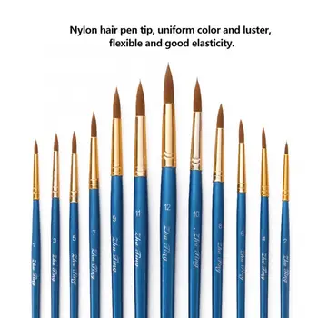 12pcs/set Gouache Pen Nylon Hair Watercolor Paint Brush Art Supplies Painting Brushes Artes
12pcs/set Gouache Pen Nylon Hair Watercolor Paint Brush Art Supplies Painting Brushes Artes