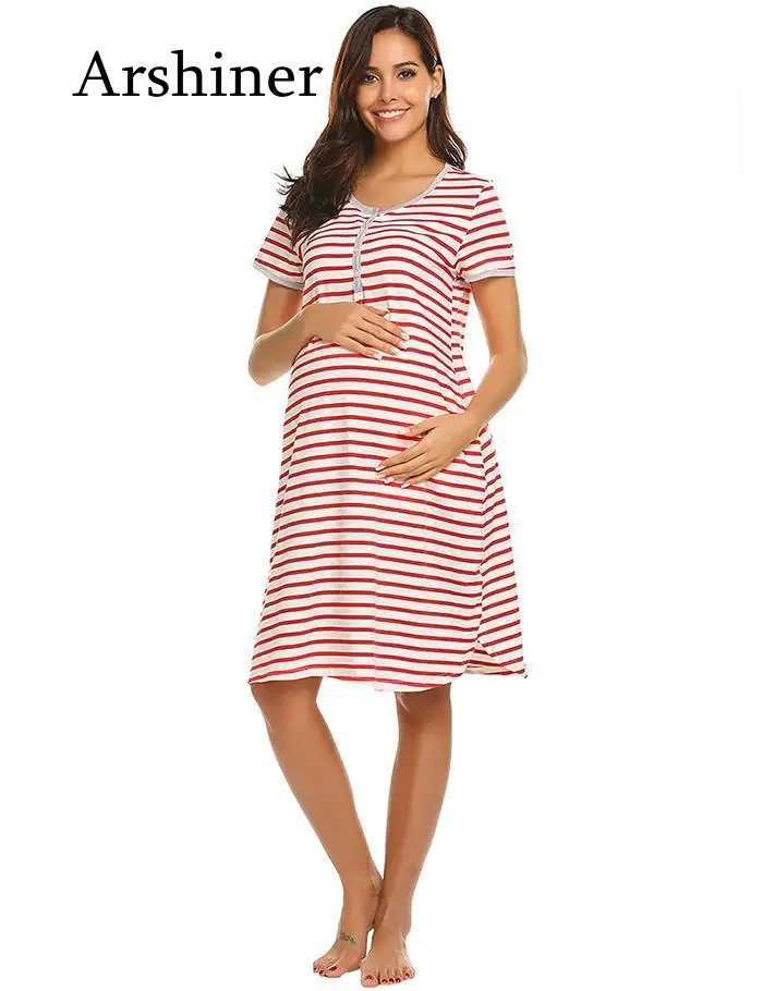 Women Maternity Dresses 2018 New O-neck Breastfeeding Dress Short Sleeve Slepping Clothes Nursing Dress For Pregnant Women
Women Maternity Dresses 2018 New O-neck Breastfeeding Dress Short Sleeve Slepping Clothes Nursing Dress For Pregnant Women