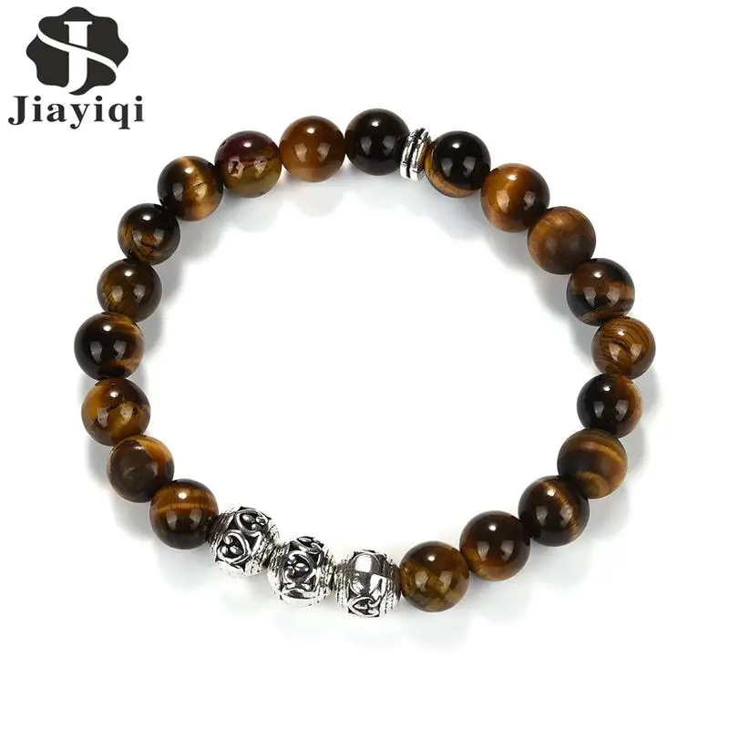Jiayiqi Charm Natural Stone Beads Men Bracelets Silver Charms Multi Color Women Bead Strand Bangle Fashion Jewelry Gifts 18.5cm
Jiayiqi Charm Natural Stone Beads Men Bracelets Silver Charms Multi Color Women Bead Strand Bangle Fashion Jewelry Gifts 18.5cm