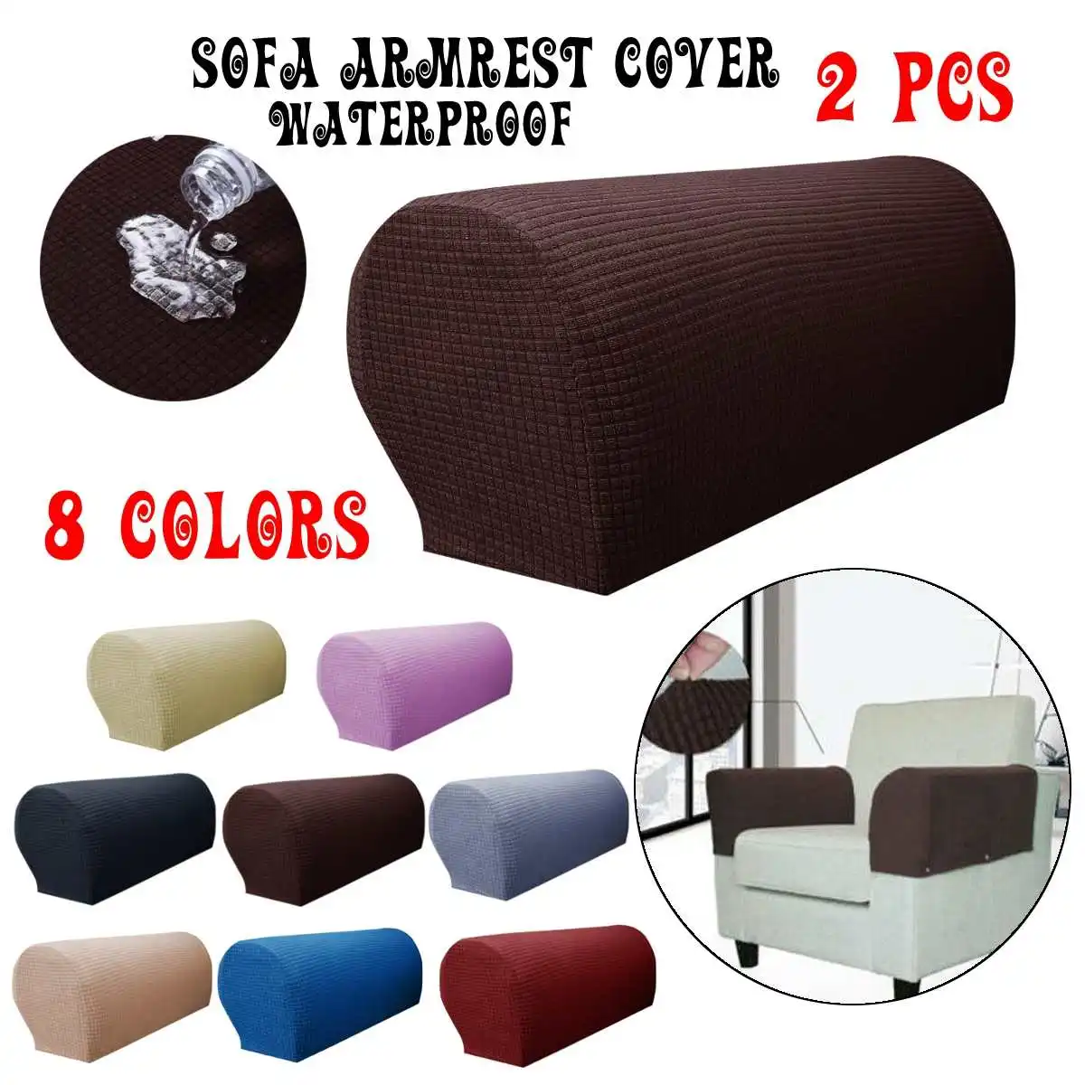 2PCS Premium Waterproof Stretch Furniture Armrest Covers Slipcovers Sofa Chair Couch Chair Arm Protectors
2PCS Premium Waterproof Stretch Furniture Armrest Covers Slipcovers Sofa Chair Couch Chair Arm Protectors