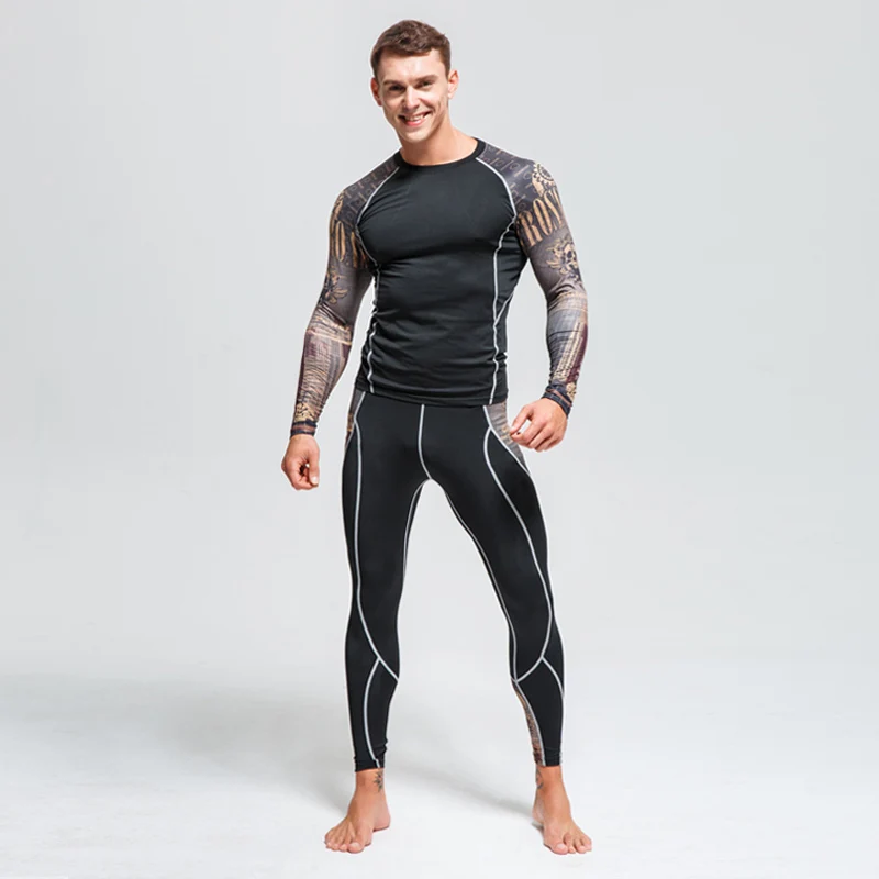 Compression clothing for men jogging suits Gym tights training shirt running shirt men T-shirt leggings sport fitness crossfit
Compression clothing for men jogging suits Gym tights training shirt running shirt men T-shirt leggings sport fitness crossfit