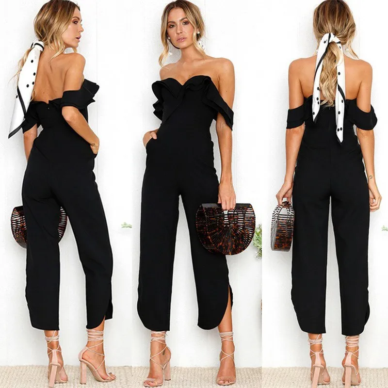 2019 Symmer Sexy Strapless Ruffles Jumpsuits Solid Women Clothes Casual Black White Femme Long Rompers
2019 Symmer Sexy Strapless Ruffles Jumpsuits Solid Women Clothes Casual Black White Femme Long Rompers