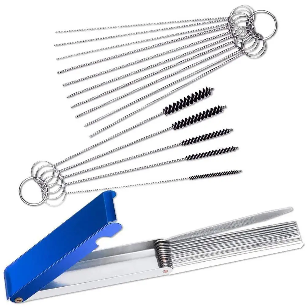 Carburetors Carbon Dirt Jet Remove Cleaner,Fine Good 13 Cleaning Wires Set + 10 Cleaning Needles + 5 Nylon Brushes Tool Kit fo
Carburetors Carbon Dirt Jet Remove Cleaner,Fine Good 13 Cleaning Wires Set + 10 Cleaning Needles + 5 Nylon Brushes Tool Kit fo