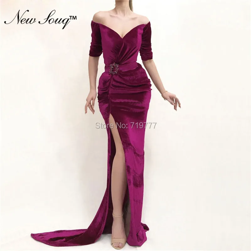Elegant Evening Dress Mermaid Split Long Prom Dresses African Party Gowns Vestidos Velour Arabic Gowns Robe De Soiree 2019 Cheap
Elegant Evening Dress Mermaid Split Long Prom Dresses African Party Gowns Vestidos Velour Arabic Gowns Robe De Soiree 2019 Cheap