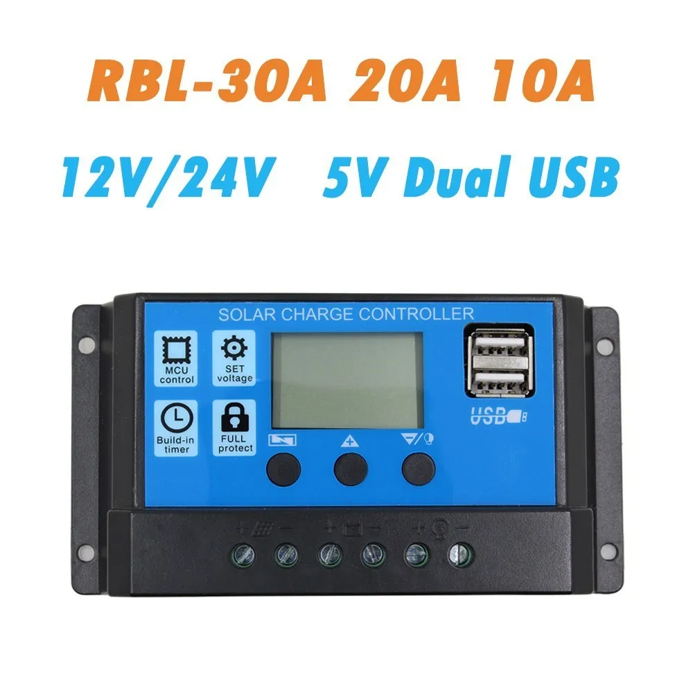 12V 24V,10A 20A 30A Auto PWM LCD Display SolarController With Dual USB Output , Solar Panel Battery Charge Collector Regulator
12V 24V,10A 20A 30A Auto PWM LCD Display SolarController With Dual USB Output , Solar Panel Battery Charge Collector Regulator