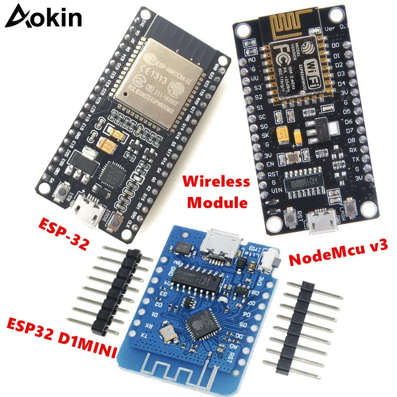 Беспроводной модуль NodeMcu v3 ESP32 D1MINI Lua WIFI макетная плата ESP8266 с антенной pcb и usb-портом ESP-12E CH340
Беспроводной модуль NodeMcu v3 ESP32 D1MINI Lua WIFI макетная плата ESP8266 с антенной pcb и usb-портом ESP-12E CH340