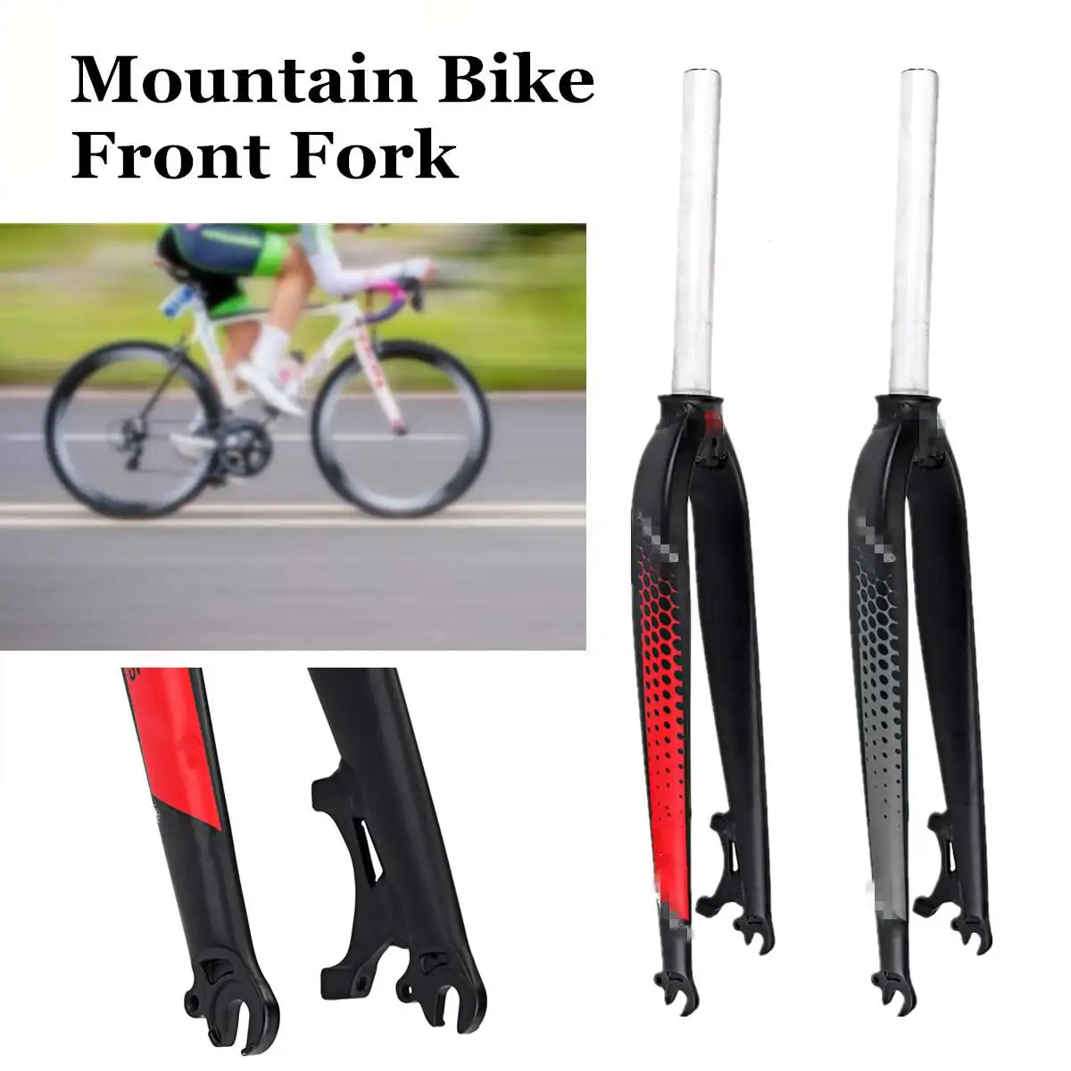 26 inch 29er Aluminum Alloy Bicycle Fork MTB Mountain Bike Cycling Bicycle Brake Disc Front Fork Bicycle Part Gray/Red 2019 New
26 inch 29er Aluminum Alloy Bicycle Fork MTB Mountain Bike Cycling Bicycle Brake Disc Front Fork Bicycle Part Gray/Red 2019 New