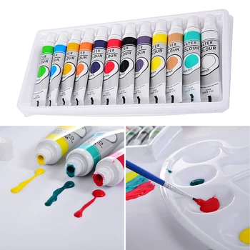 Professional 12 Colors Acrylic Paints Set Hand Painted Wall Painting Textile Paint Brightly 12ml Student Painting Art Supplies
Professional 12 Colors Acrylic Paints Set Hand Painted Wall Painting Textile Paint Brightly 12ml Student Painting Art Supplies