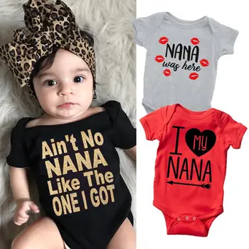 Infant Baby Boy Girl Short Sleeve NANA Letter Print Romper Covered Button Jumpsuit Clothes
Infant Baby Boy Girl Short Sleeve NANA Letter Print Romper Covered Button Jumpsuit Clothes