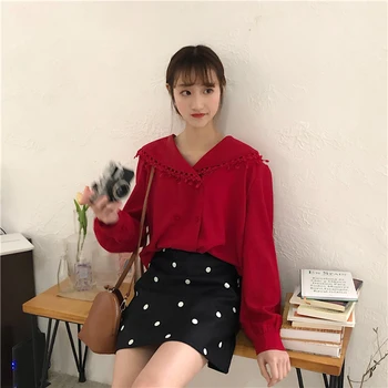 Lychee Girls Double-Breasted Solid Color Blouse Female Long Sleeve V Neck Shirts Spring Autumn Office Lady Women Blouse Shirts
Lychee Girls Double-Breasted Solid Color Blouse Female Long Sleeve V Neck Shirts Spring Autumn Office Lady Women Blouse Shirts