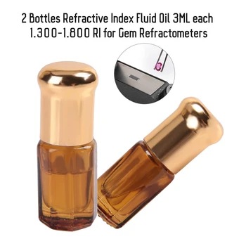 2 Bottles Refractive Index Fluid Oil 3ML each 1.300-1.800 RI for Gem Refractometers Jeweler Jewelry Accessories Tool 
2 Bottles Refractive Index Fluid Oil 3ML each 1.300-1.800 RI for Gem Refractometers Jeweler Jewelry Accessories Tool