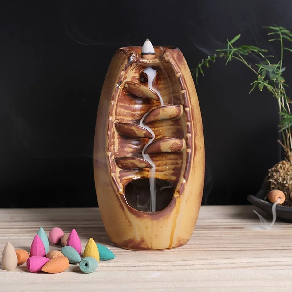 3 Style Backflow Incense Burner Ceramic Aromatherapy Smell Aromatic Home Office Incense Crafts Tower Incense Holder+10 Incenses
3 Style Backflow Incense Burner Ceramic Aromatherapy Smell Aromatic Home Office Incense Crafts Tower Incense Holder+10 Incenses