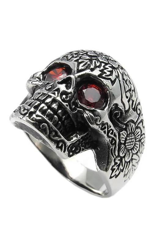 Jewelry Men's Ring Zirconia Rhinestone Steel Skull Gothic Retro Skeleton Red Silver - Gr. 65 (20.7mm)
Jewelry Men's Ring Zirconia Rhinestone Steel Skull Gothic Retro Skeleton Red Silver - Gr. 65 (20.7mm)