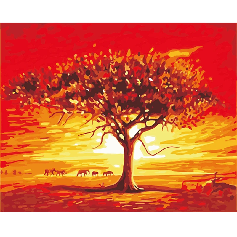 DIY Painting Pictures By Numbers Tree Landscape Acrylic Painting Modern Picture Home Decor For Living Room 40x50cm
DIY Painting Pictures By Numbers Tree Landscape Acrylic Painting Modern Picture Home Decor For Living Room 40x50cm