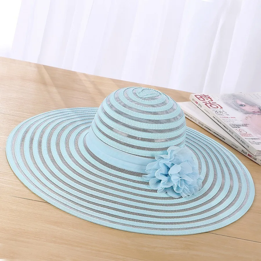 Church Hats For Women Kajeer Ladies Stripe Big Wide Brim Uv Protection Female Flower Design Wedding Hats Race Party Church Caps
Church Hats For Women Kajeer Ladies Stripe Big Wide Brim Uv Protection Female Flower Design Wedding Hats Race Party Church Caps