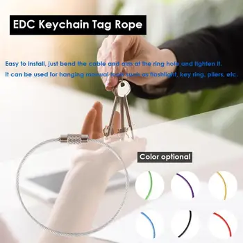 10pcs 15cm EDC EDC Keychain Tag Rope Stainless Steel Wire Cable Loop Screw Lock Gadget Ring Key Keyring Circle Camp Hanging Tool
10pcs 15cm EDC EDC Keychain Tag Rope Stainless Steel Wire Cable Loop Screw Lock Gadget Ring Key Keyring Circle Camp Hanging Tool