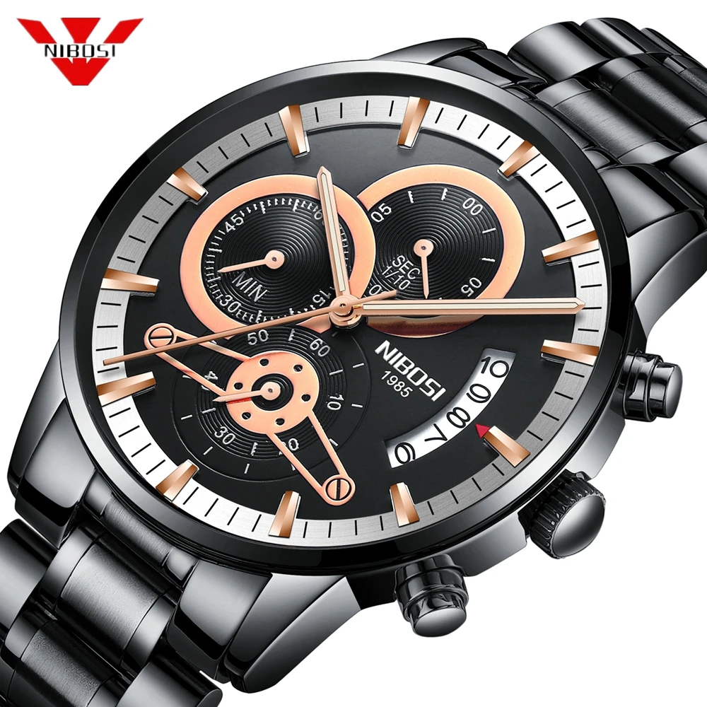 NIBOSI Men Watches Top Brand Luxury Chronograph Men Sports Watches Waterproof Full Steel Quartz Men's Watch Relogio Masculino
NIBOSI Men Watches Top Brand Luxury Chronograph Men Sports Watches Waterproof Full Steel Quartz Men's Watch Relogio Masculino