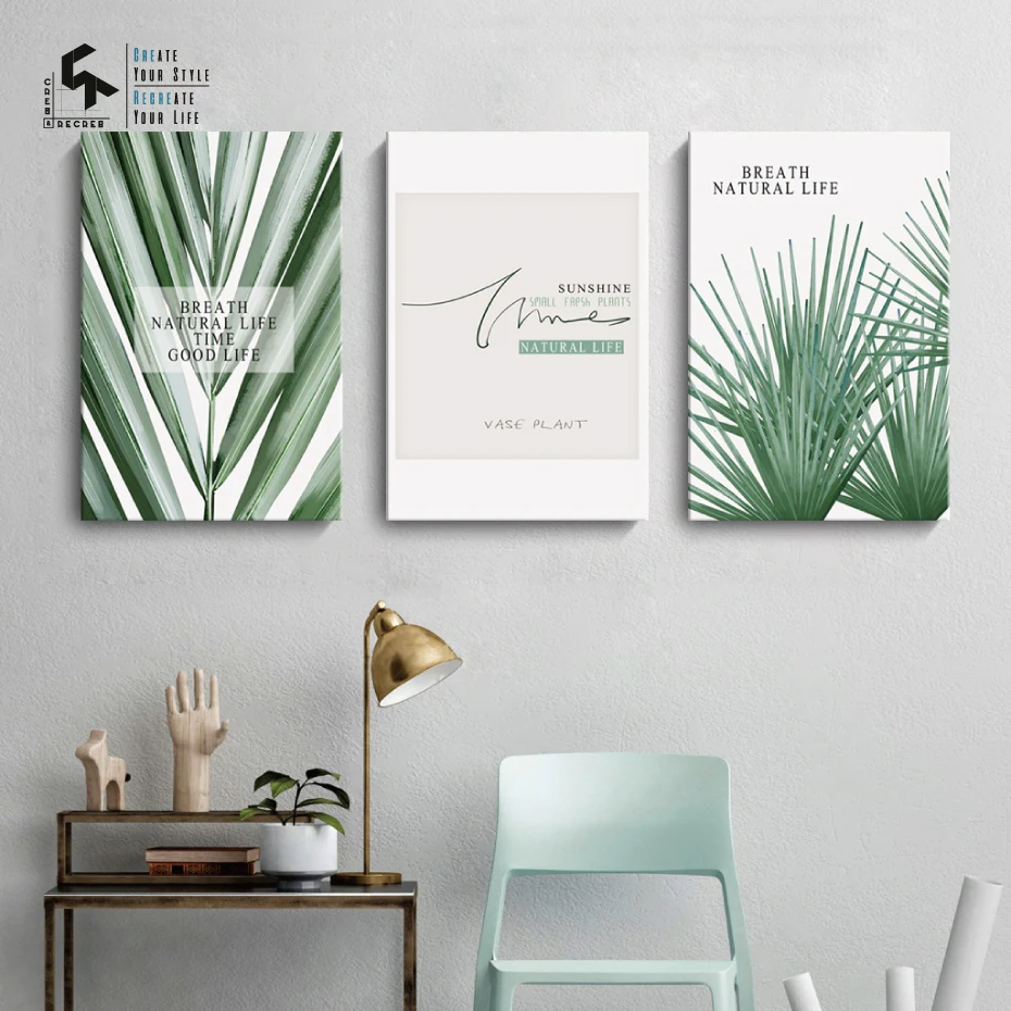 CREATE&RECREATE Nordic Poster Green Leaves Letters Posters And Prints Wall Art Canvas Paintings Decorative Pictures CR1810115040
CREATE&RECREATE Nordic Poster Green Leaves Letters Posters And Prints Wall Art Canvas Paintings Decorative Pictures CR1810115040