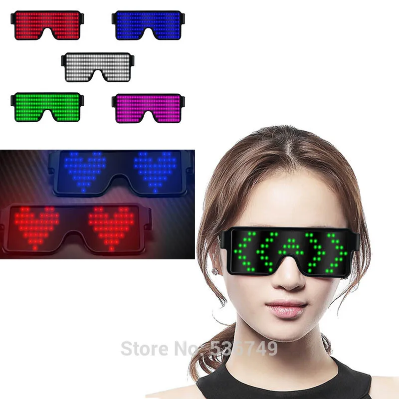 New LED Glasses Halloween Shining glasses LED colorful flash dynamic shutter shine glasses nightclub glow sunglass 5 colors
New LED Glasses Halloween Shining glasses LED colorful flash dynamic shutter shine glasses nightclub glow sunglass 5 colors