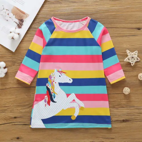 Kids Baby Girls Clothes Cartoon Unicorn Summer Striped Party Pageant Tutu Dress Clothes
Kids Baby Girls Clothes Cartoon Unicorn Summer Striped Party Pageant Tutu Dress Clothes