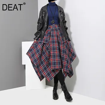 DEAT 2020 Fashion New High Waist Red Plaid Split Joitn Loose Big Hem Half-body Skirt Women Spring Tide All-match JD402
DEAT 2020 Fashion New High Waist Red Plaid Split Joitn Loose Big Hem Half-body Skirt Women Spring Tide All-match JD402