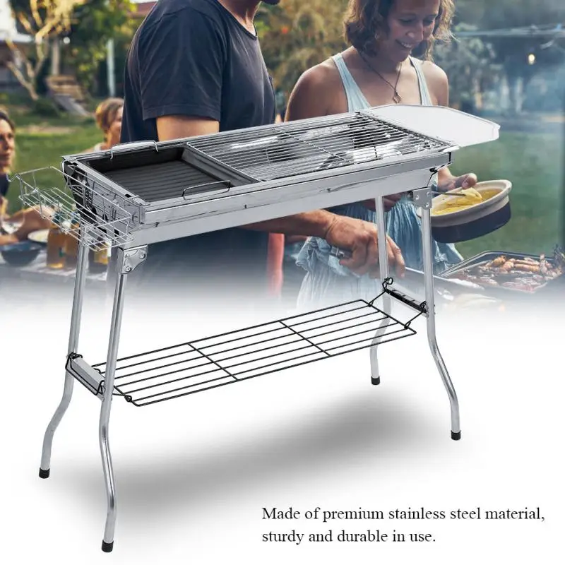 Folding Barbecue Grill BBQ Stove Charcoal Grill Barbecue Accessories For Home Park Use Stainless Steel
Folding Barbecue Grill BBQ Stove Charcoal Grill Barbecue Accessories For Home Park Use Stainless Steel