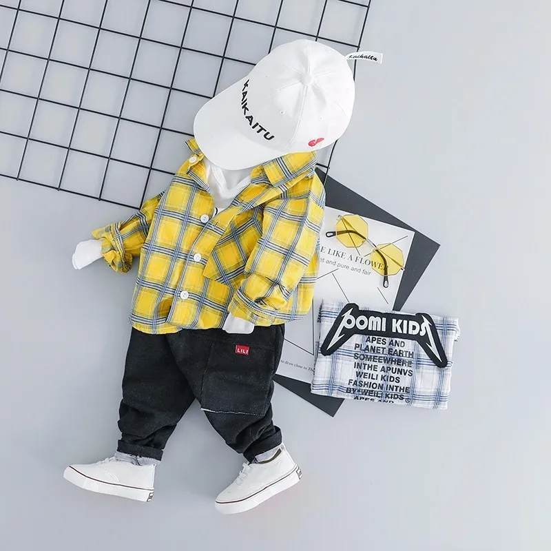 2019 Spring Baby Boys Clothing Toddler Children Clothes Suits Full Sleeve Plaid Shirt Pants 2Pcs/Sets Casual Kids Infant Costume
2019 Spring Baby Boys Clothing Toddler Children Clothes Suits Full Sleeve Plaid Shirt Pants 2Pcs/Sets Casual Kids Infant Costume