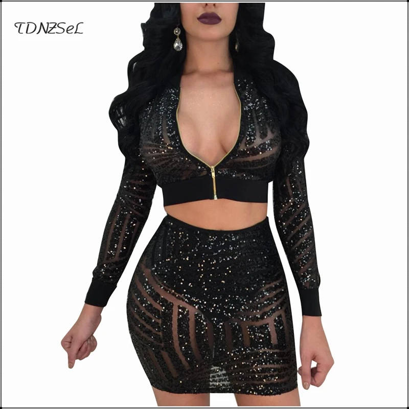 Women Sequin Skirt Shiny 2 Two Piece Set Glitter Nightclub Crop Tops Skinny Twin Sets Long Sleeve Zipper Coats Short Mini Skirts
Women Sequin Skirt Shiny 2 Two Piece Set Glitter Nightclub Crop Tops Skinny Twin Sets Long Sleeve Zipper Coats Short Mini Skirts