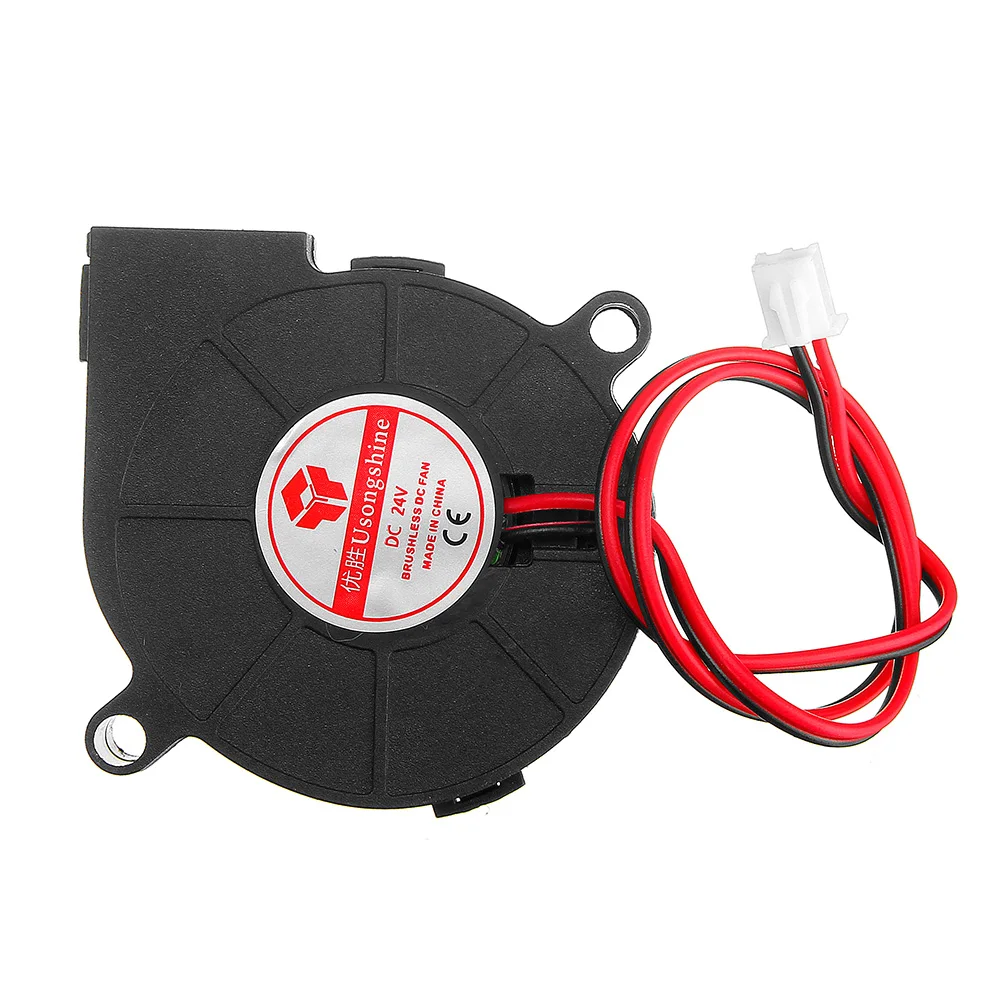 24V 0.15A 5015 Sleeve Brushless Turbo Cooling Fan with 2Pin XH2.54 Wire for 3D Printer
24V 0.15A 5015 Sleeve Brushless Turbo Cooling Fan with 2Pin XH2.54 Wire for 3D Printer