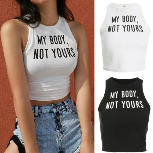 2019 Women Sleeveless Letter Print O-Neck Pullover Short Shirt Tank Tops Summer Funny Letter Cotton Tops S M L
2019 Women Sleeveless Letter Print O-Neck Pullover Short Shirt Tank Tops Summer Funny Letter Cotton Tops S M L