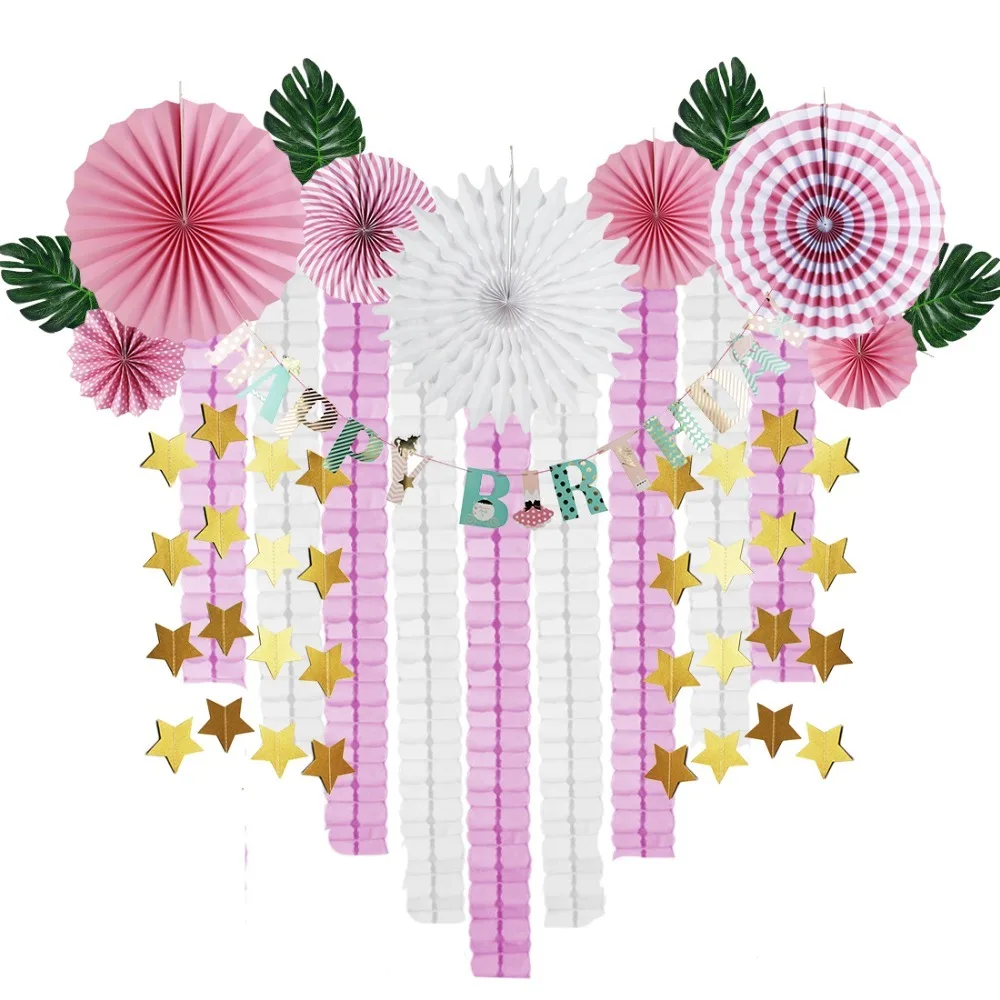17 pcs/set Birthday Party Decorations Pink Paper Fans Paper Pinwheel Star Photo Backdrop for Birthday Shower Decor
17 pcs/set Birthday Party Decorations Pink Paper Fans Paper Pinwheel Star Photo Backdrop for Birthday Shower Decor