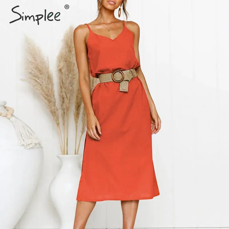 Simplee Bohemian spaghetti strap women midi dress Beach style plus size v-neck summer sundress Elegant casual female dress 2019
Simplee Bohemian spaghetti strap women midi dress Beach style plus size v-neck summer sundress Elegant casual female dress 2019