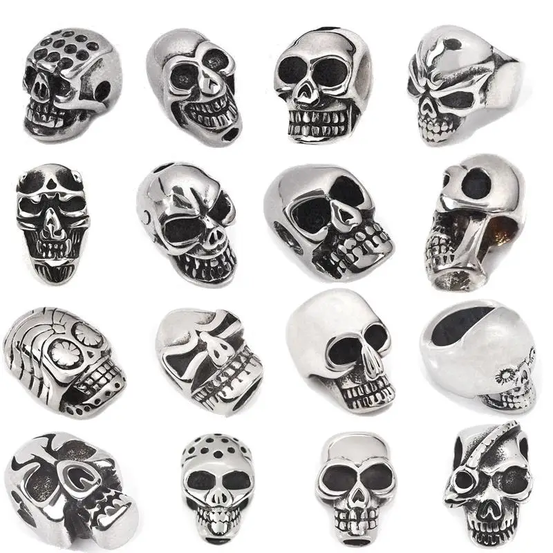 Men Bracelet Stainless Steel Beads Hole 5.5mm European Metal Skull Beads DIY For Jewelry Making Findings
Men Bracelet Stainless Steel Beads Hole 5.5mm European Metal Skull Beads DIY For Jewelry Making Findings