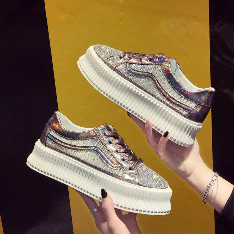 SWONCO Women's Wedge Shoes Sneakers 2019 New Female Casual Shoes High Heel Thick-bottom Silve Platform Sneakers Spring Mesh 40
SWONCO Women's Wedge Shoes Sneakers 2019 New Female Casual Shoes High Heel Thick-bottom Silve Platform Sneakers Spring Mesh 40