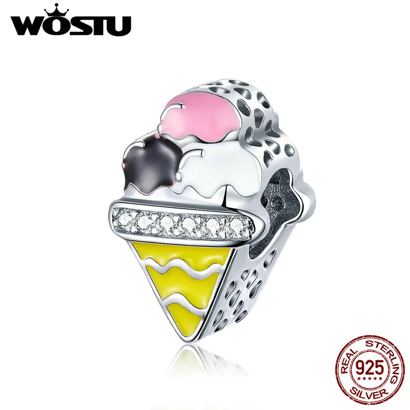 WOSTU 100% 925 Sterling Silver Beads Ice Cream Colorful Charms Fit Original Bracelet Pendant Beads For Jewelry Making CQC1129
WOSTU 100% 925 Sterling Silver Beads Ice Cream Colorful Charms Fit Original Bracelet Pendant Beads For Jewelry Making CQC1129