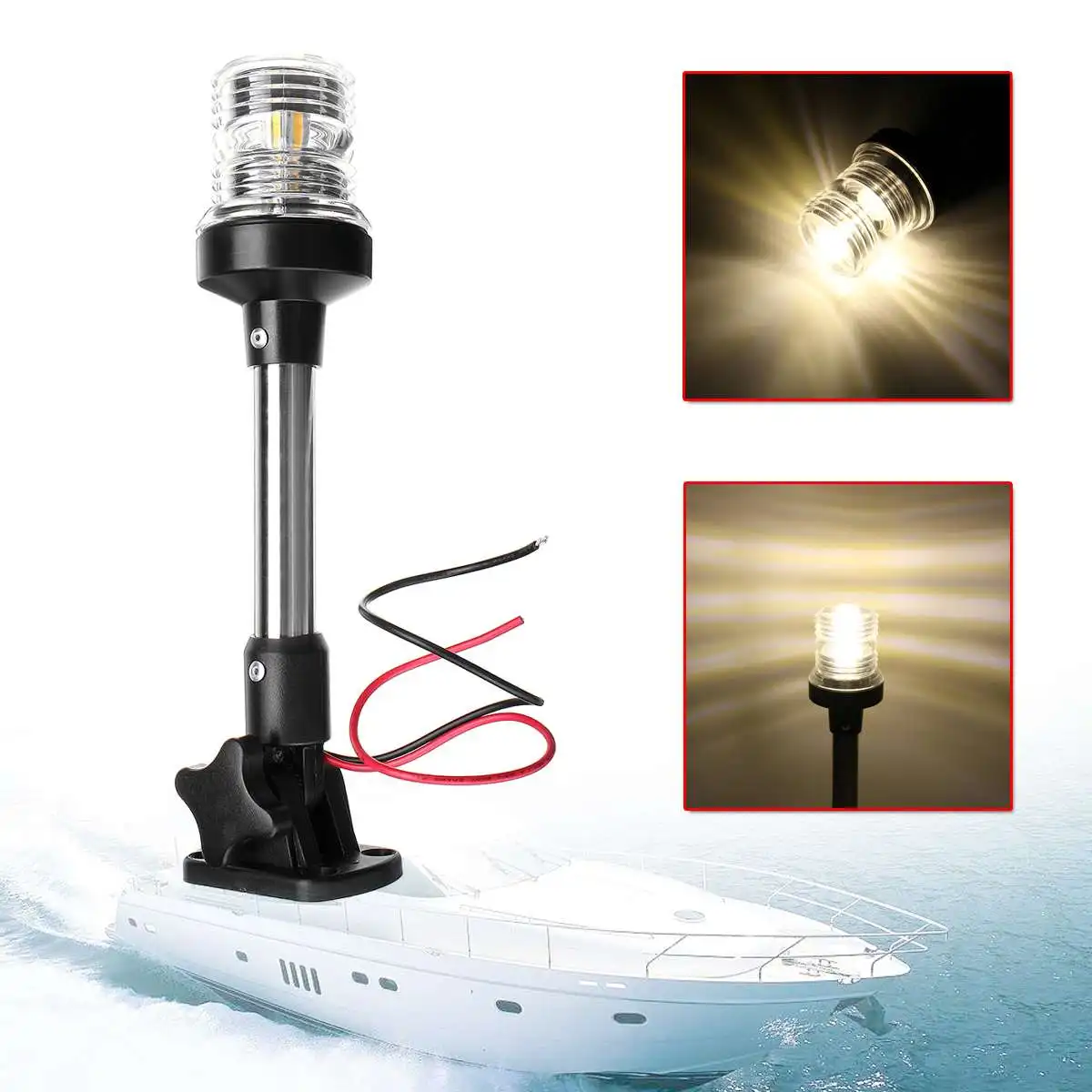 12V-24V Pactrade Marine Boat Fold Down Fold Down LED Navigation Light For Yacht Boat Stern Anchor Light Sailing Signal Light
12V-24V Pactrade Marine Boat Fold Down Fold Down LED Navigation Light For Yacht Boat Stern Anchor Light Sailing Signal Light
