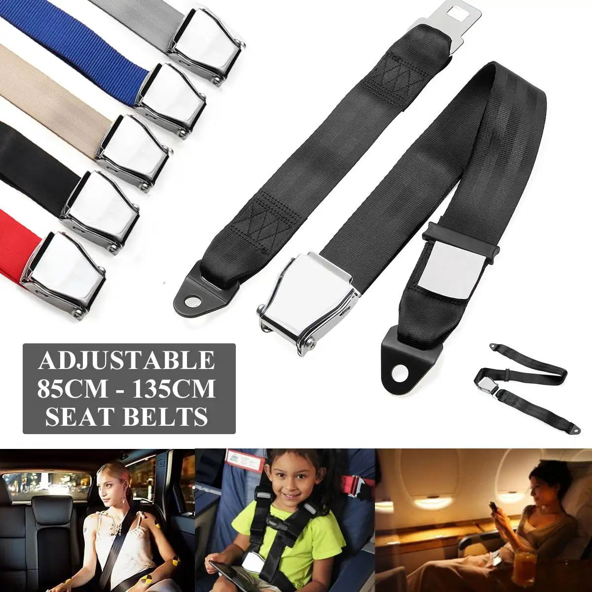 85cm-128cm Universal Adjustable Airplane Motorcycle Car Seat Safe Belt Plane Seatbelt Extenders Colored Seat Belts Safety Belt
85cm-128cm Universal Adjustable Airplane Motorcycle Car Seat Safe Belt Plane Seatbelt Extenders Colored Seat Belts Safety Belt