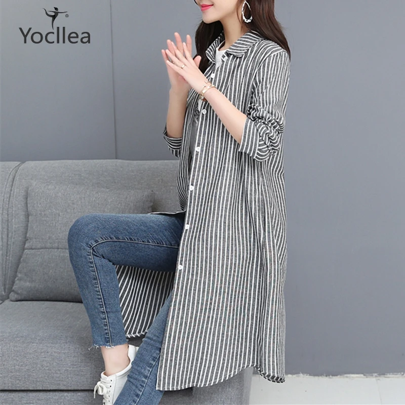 Black White Striped Shirts Blouses Women Turn down Collar Long sleeve Women blouses plus size Tops Coats
Black White Striped Shirts Blouses Women Turn down Collar Long sleeve Women blouses plus size Tops Coats