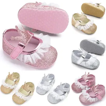 Toddler Baby Girls Casual Shoes Princess Sequin Crown Soft Sole Newborn Girls Shoes Infant Little Kids Anti-slip Pram Sneakers
Toddler Baby Girls Casual Shoes Princess Sequin Crown Soft Sole Newborn Girls Shoes Infant Little Kids Anti-slip Pram Sneakers