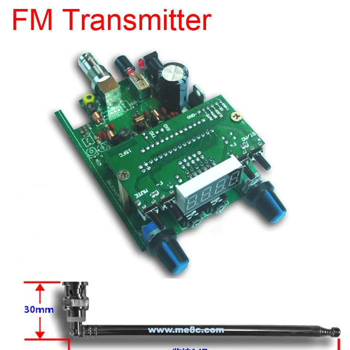 dc 12V 88-108MHZ 0.5W BH1415F FM Radio PLL Stereo FM Transmitter digital display LED Module + 75cm Q9 Antenna audio signals
dc 12V 88-108MHZ 0.5W BH1415F FM Radio PLL Stereo FM Transmitter digital display LED Module + 75cm Q9 Antenna audio signals