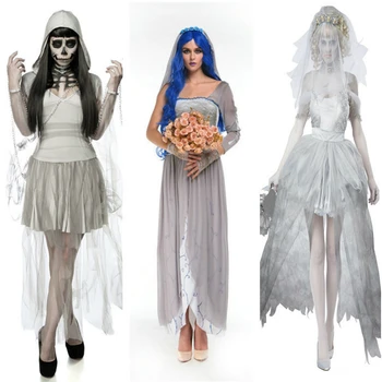 Women Dress Anime Cosplay for Vampire and Ghost Bride Vestidos Costumes for Adult Zombie and Witch Princess in Halloween Party
Women Dress Anime Cosplay for Vampire and Ghost Bride Vestidos Costumes for Adult Zombie and Witch Princess in Halloween Party