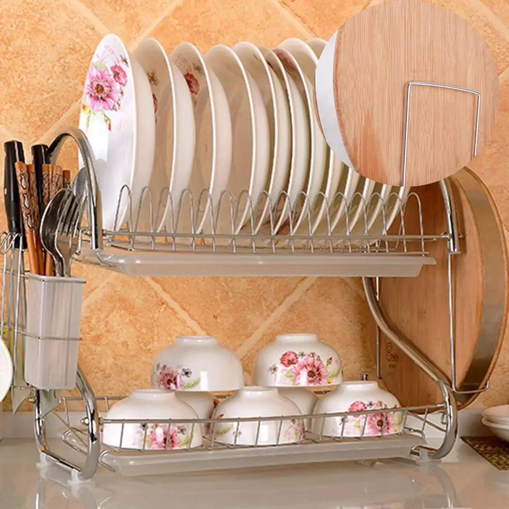 2019 Dish Rack Double-layer Drain Kitchen Storage Drying Silver Cutlery Holder Organizer Household Kitchen Storage Accessories
2019 Dish Rack Double-layer Drain Kitchen Storage Drying Silver Cutlery Holder Organizer Household Kitchen Storage Accessories