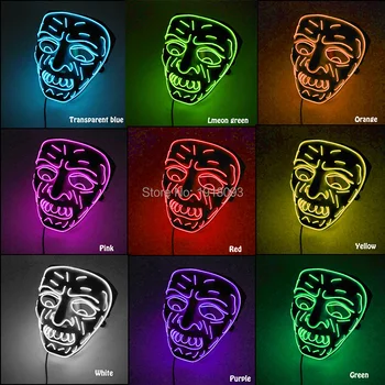 New Style EL Wire Party Mask LED Luminous Mask Carnival Party DJ Night Club Glowing Full Face Masks for Event Party Decoration
New Style EL Wire Party Mask LED Luminous Mask Carnival Party DJ Night Club Glowing Full Face Masks for Event Party Decoration