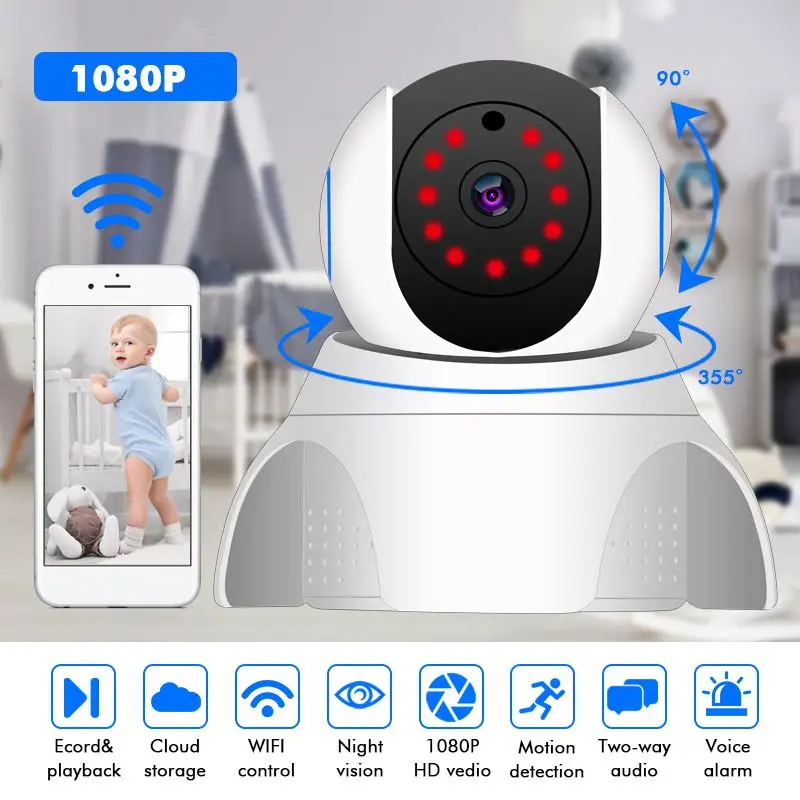 HD 1080P Wired/Wireless Wifi IP Camera Security Video Surveillance Camera System PTZ / Night Vision CCTV Monitor Cloud Storage
HD 1080P Wired/Wireless Wifi IP Camera Security Video Surveillance Camera System PTZ / Night Vision CCTV Monitor Cloud Storage