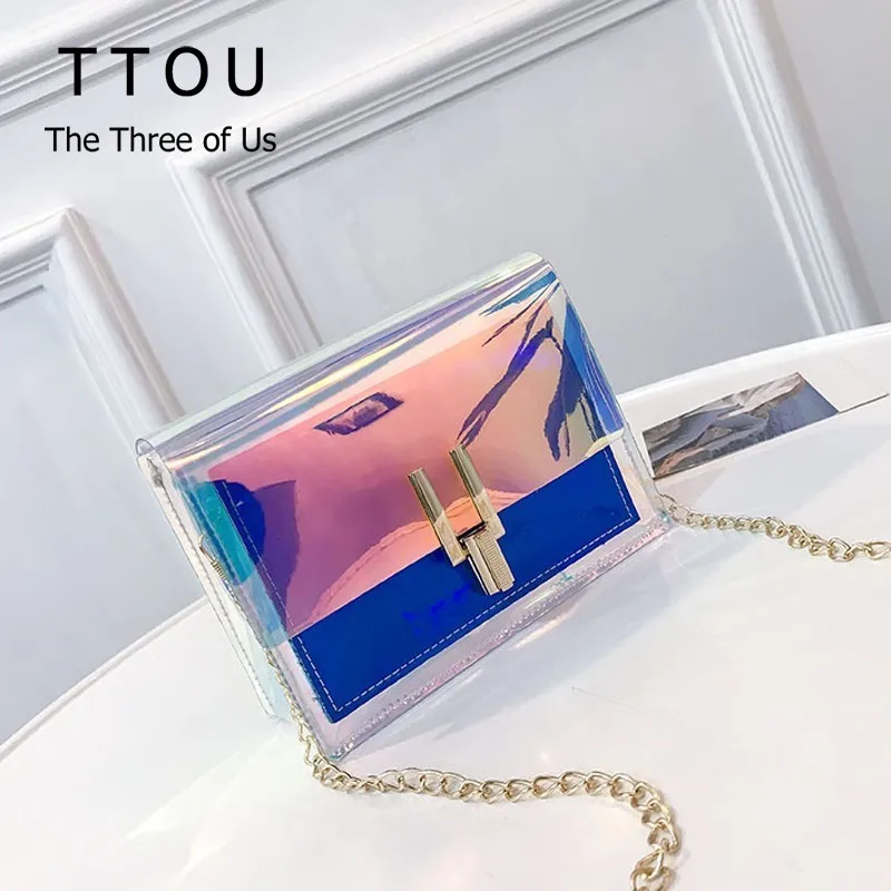 TTOU Fashion Small Transparent Holographic Summer Beach Flap Bag Women Shoulder Bag Laser Ladies' Messenger Crossbody Bags
TTOU Fashion Small Transparent Holographic Summer Beach Flap Bag Women Shoulder Bag Laser Ladies' Messenger Crossbody Bags