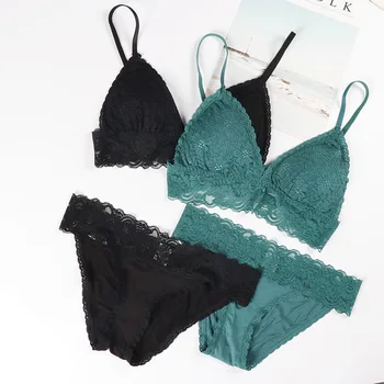Sexy Lace Bra+Set Thin Cup Seamless Lingerie Sets For Small Chest Women's Underwear Set
Sexy Lace Bra+Set Thin Cup Seamless Lingerie Sets For Small Chest Women's Underwear Set